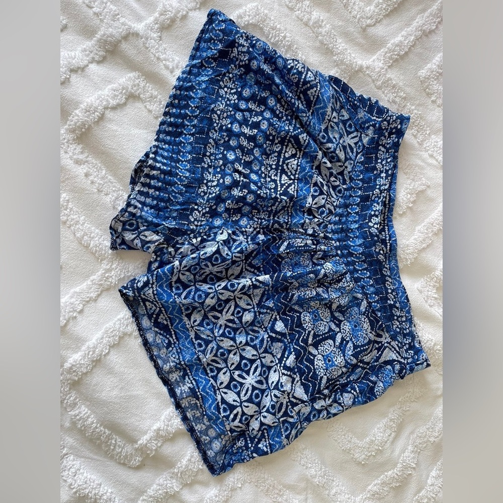Blue Flowy Shorts - Picture 2 of 4